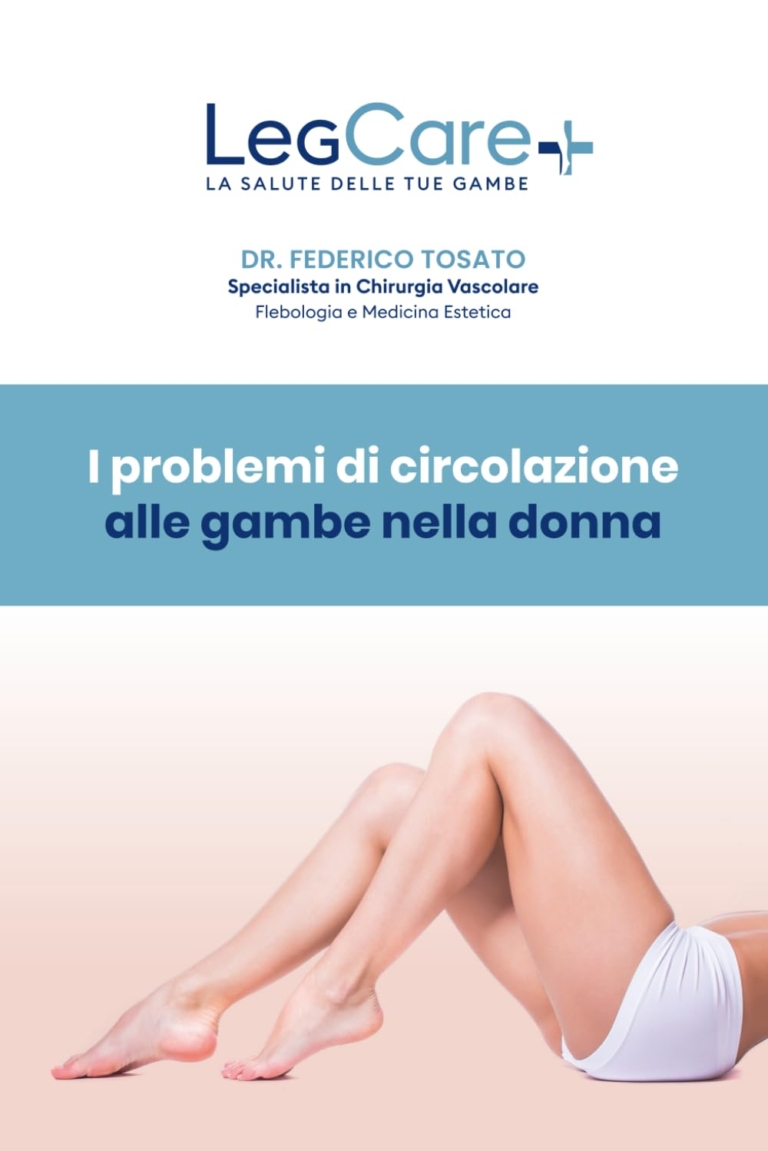 Copertina del libro “I problemi di circolazione alle gambe nella donna” del Dr. Federico Tosato